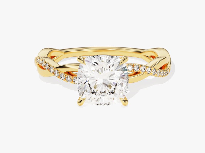 2.0CT cushion cut solitaire engagement ring available to buy now