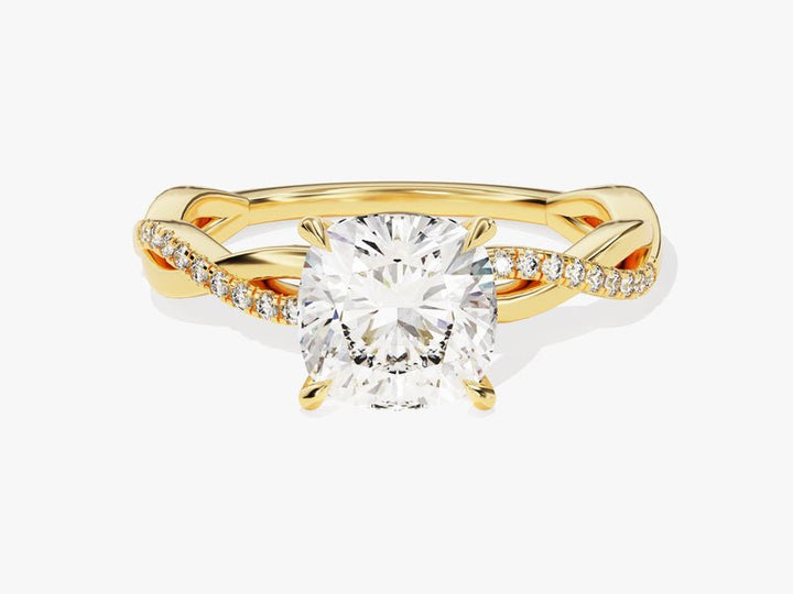 2.0CT cushion cut solitaire engagement ring available to buy now