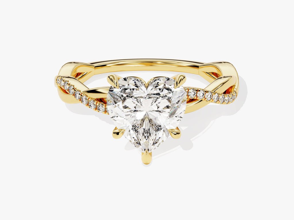Shop heart solitaire lab grown diamond engagement ring