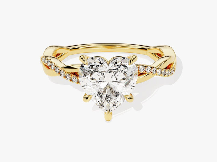 Shop heart solitaire lab grown diamond engagement ring