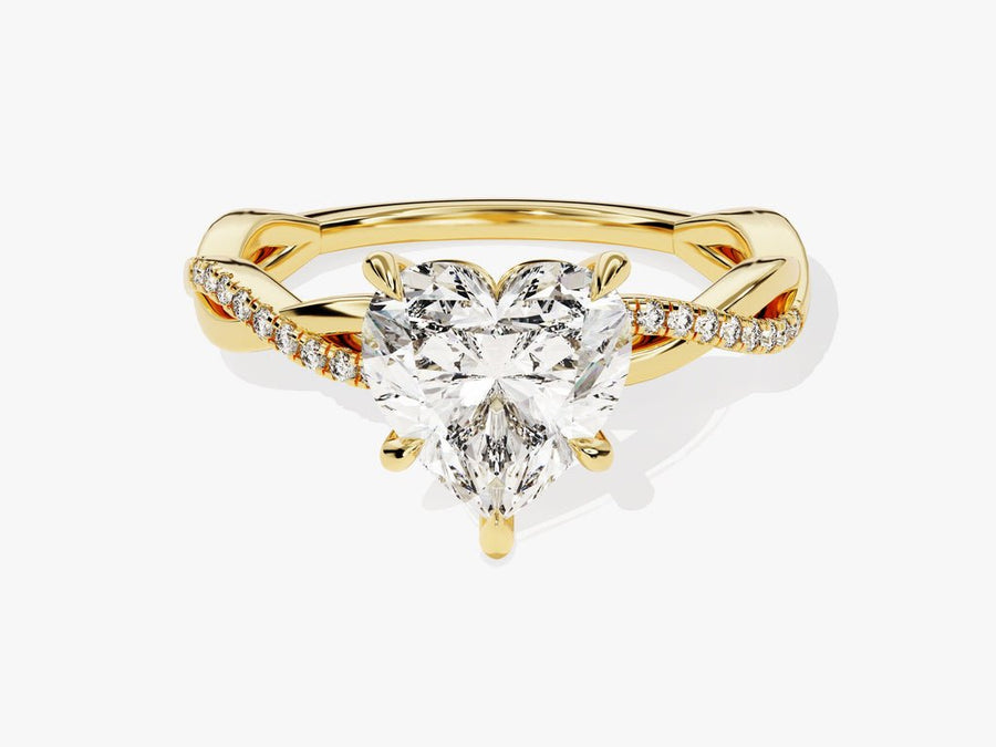 Shop heart solitaire lab grown diamond engagement ring