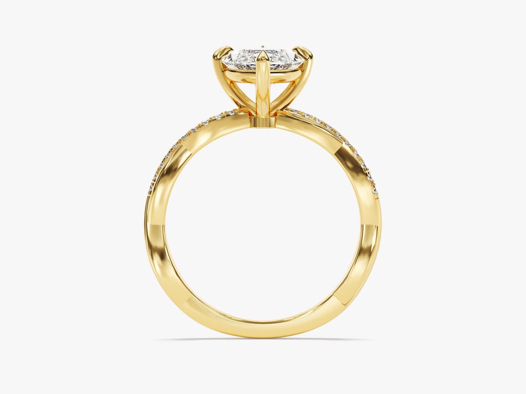 Marquise cut diamond ring worn on hand
