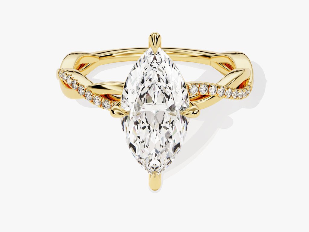 Discover marquise pave lab grown diamond engagement ring online