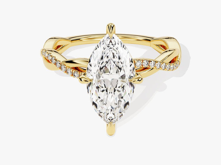 Discover marquise pave lab grown diamond engagement ring online