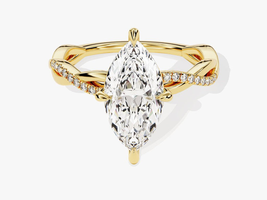 Discover marquise pave lab grown diamond engagement ring online