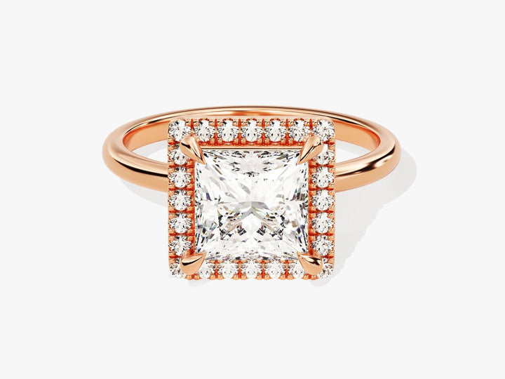 Buy princess cut halo diamond engagement ring with free shipping
