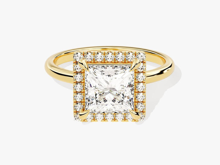 Shop princess halo lab grown diamond engagement ring