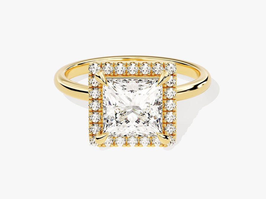 Shop princess halo lab grown diamond engagement ring