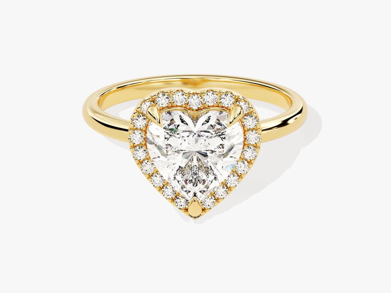 2.0CT heart cut halo engagement ring available to buy now