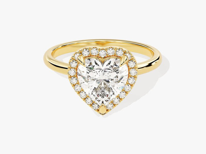 2.0CT heart cut halo engagement ring available to buy now