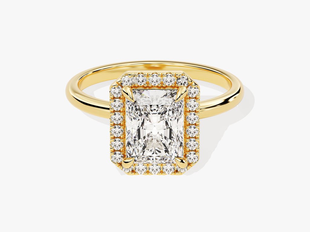 Buy 2.0CT radiant halo lab grown diamond engagement ring online