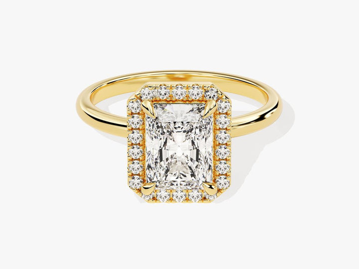 Buy 2.0CT radiant halo lab grown diamond engagement ring online