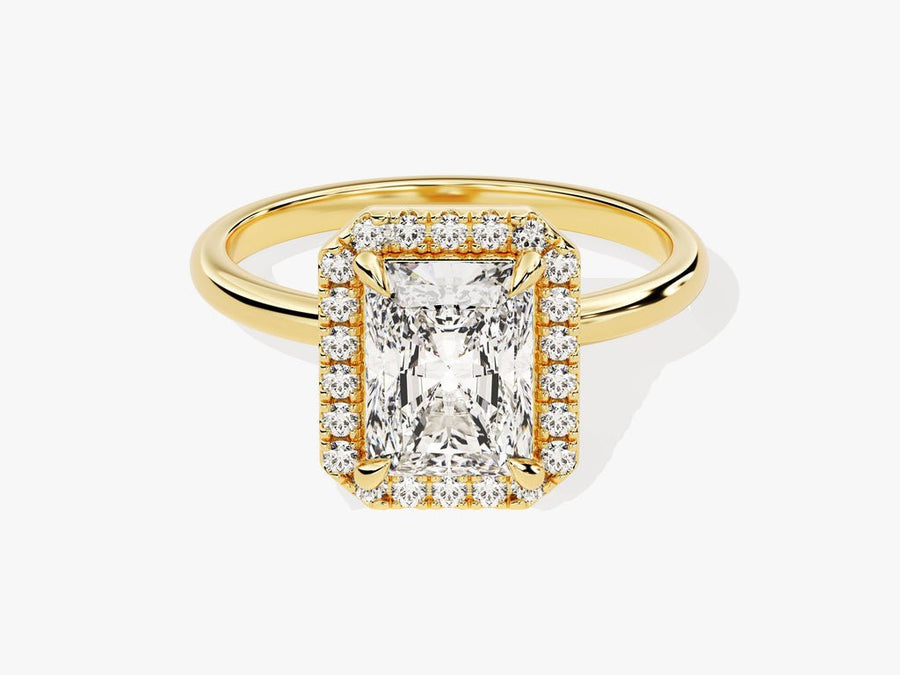 Buy 2.0CT radiant halo lab grown diamond engagement ring online