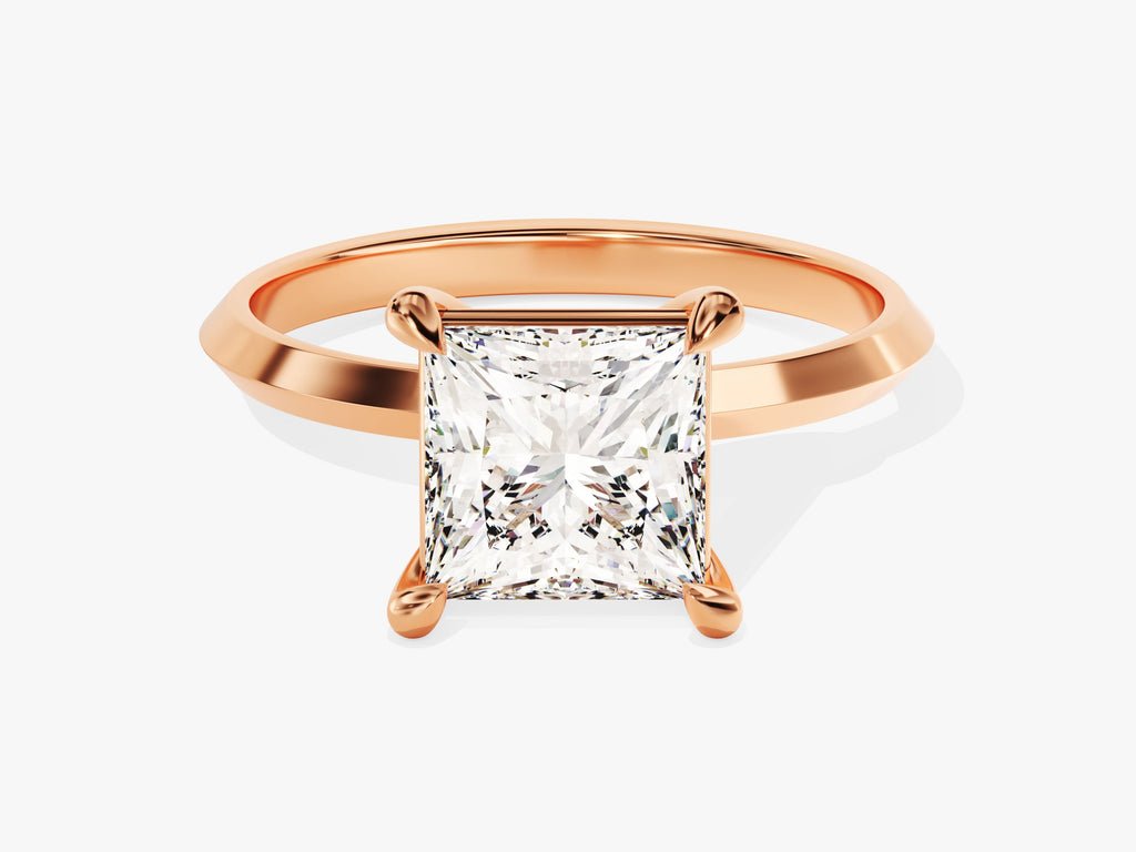 Classic princess solitaire engagement ring crafted for everyday wear