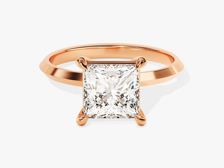 Classic princess solitaire engagement ring crafted for everyday wear