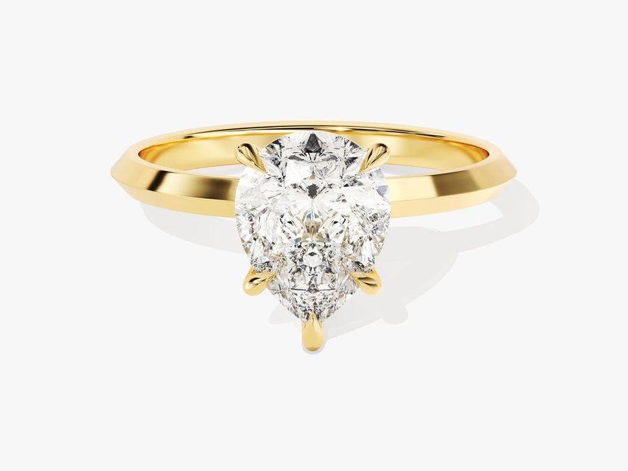 Discover pear solitaire lab grown diamond engagement ring online