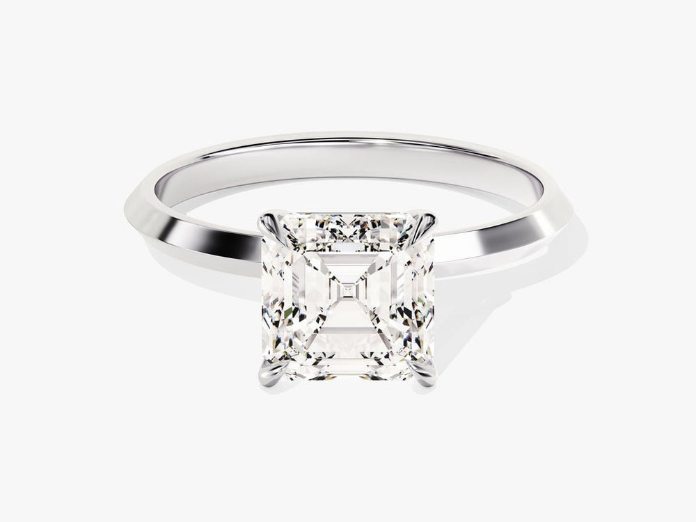 Classic asscher solitaire engagement ring crafted for everyday wear