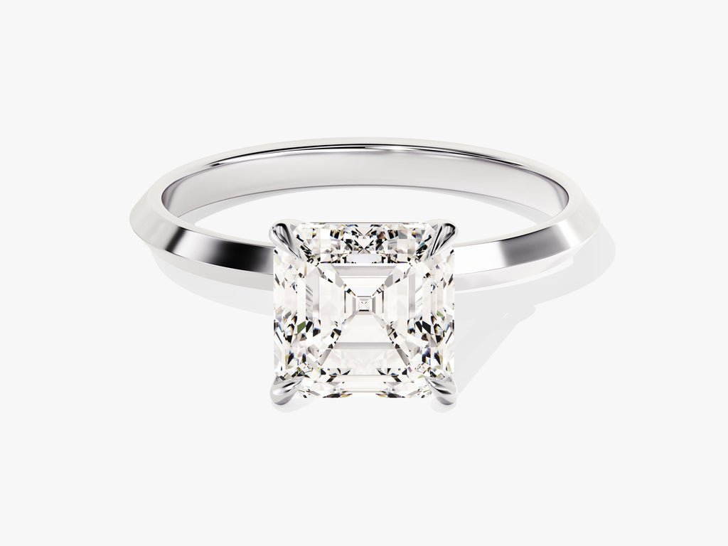 Classic asscher solitaire engagement ring crafted for everyday wear