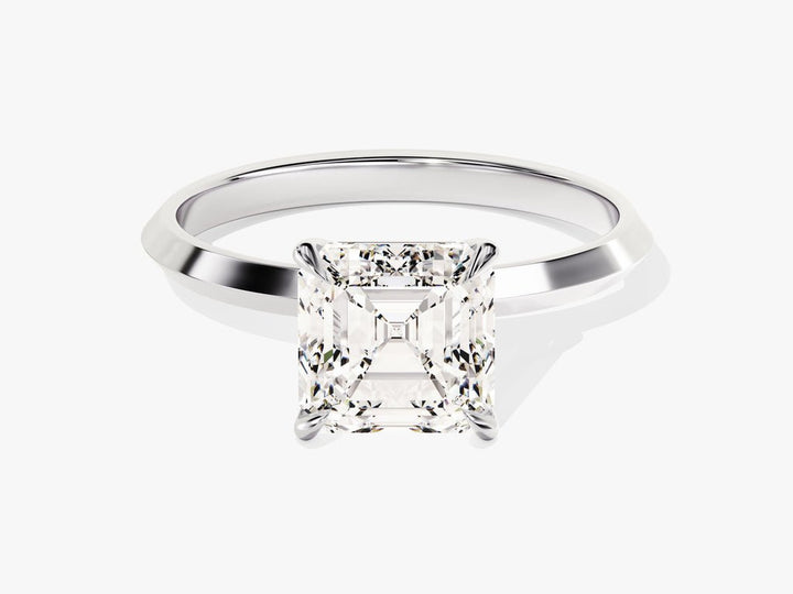 Classic asscher solitaire engagement ring crafted for everyday wear