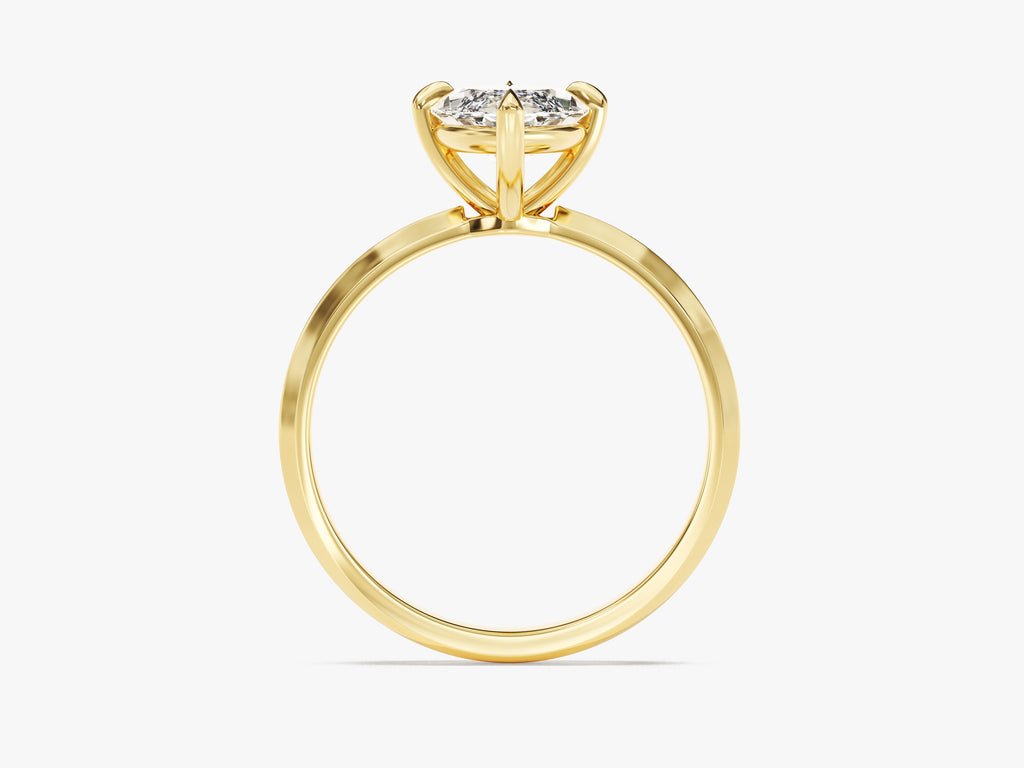 Marquise solitaire engagement ring with brilliant diamond sparkle