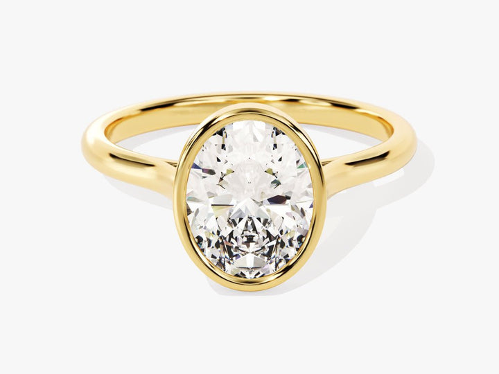 Shop oval bezel lab grown diamond engagement ring
