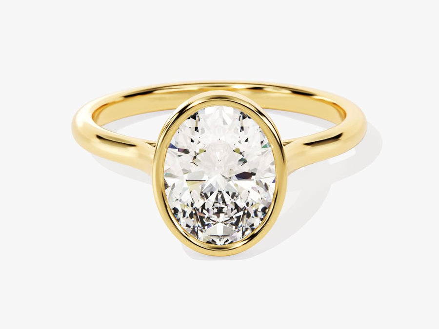 Shop oval bezel lab grown diamond engagement ring