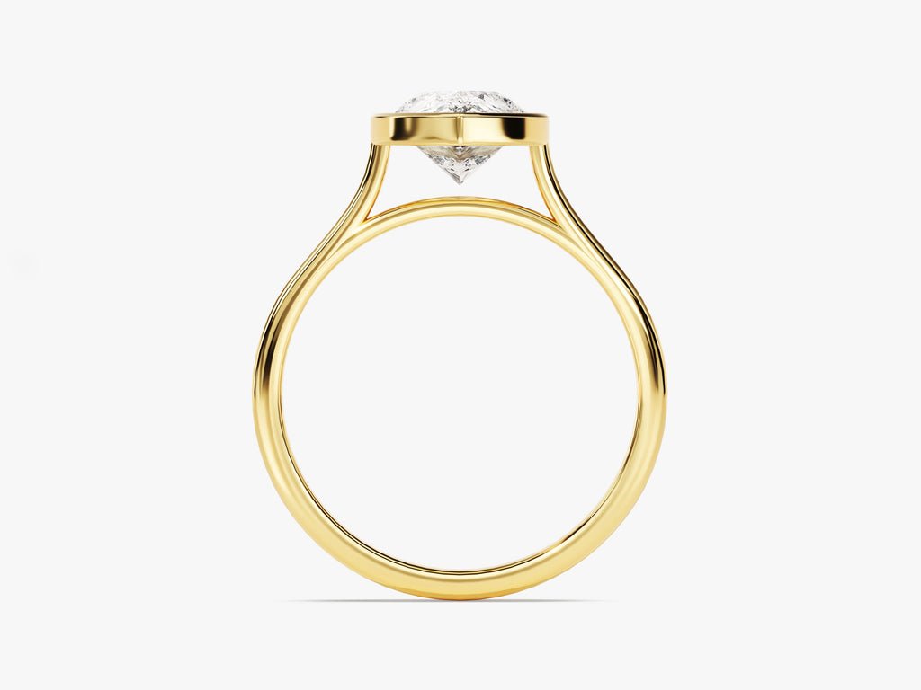 Shop pear cut bezel lab grown diamond engagement ring online