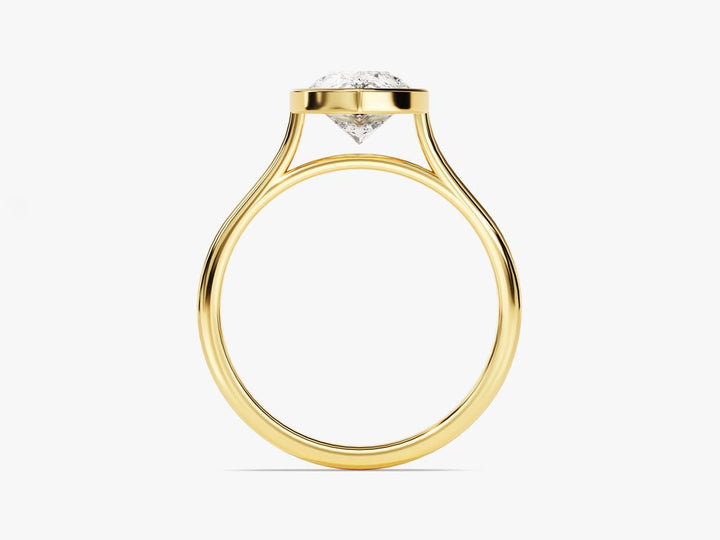 Shop pear cut bezel lab grown diamond engagement ring online