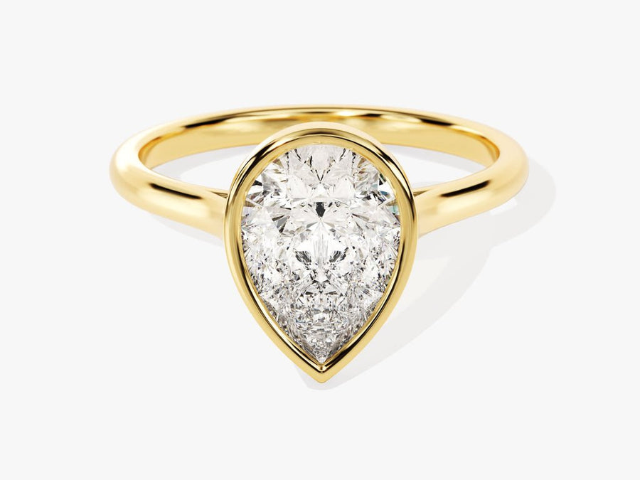 Shop pear bezel lab grown diamond engagement ring