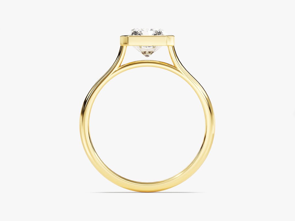 Shop radiant cut bezel lab grown diamond engagement ring online