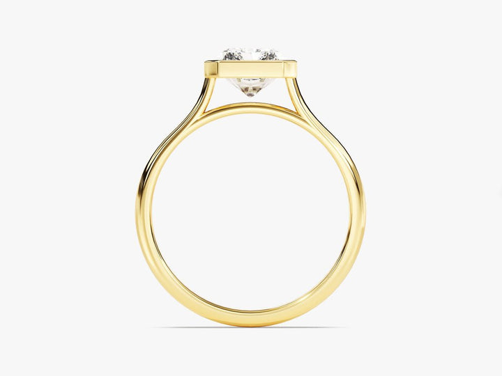 Shop radiant cut bezel lab grown diamond engagement ring online