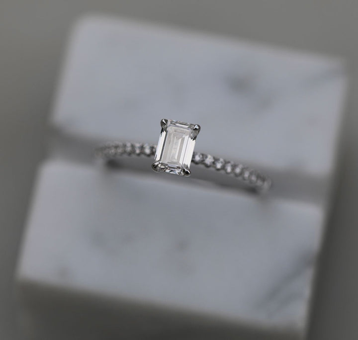 Shop emerald solitaire lab grown diamond engagement ring