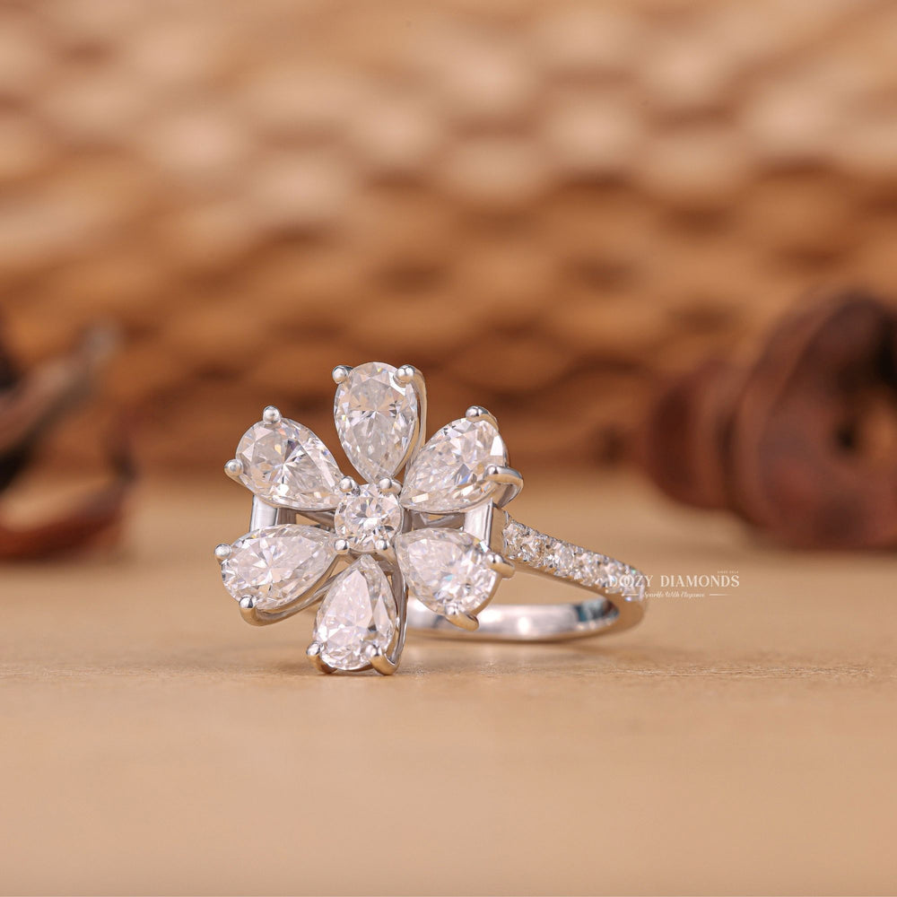Round solitaire diamond engagement ring available in multiple metals