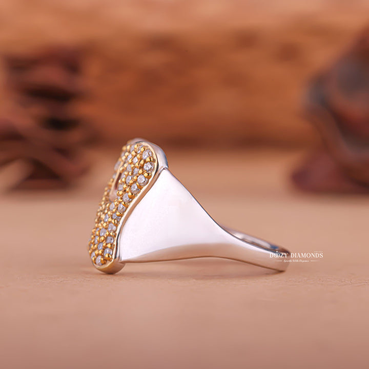 Round solitaire engagement ring with certified lab grown diamond