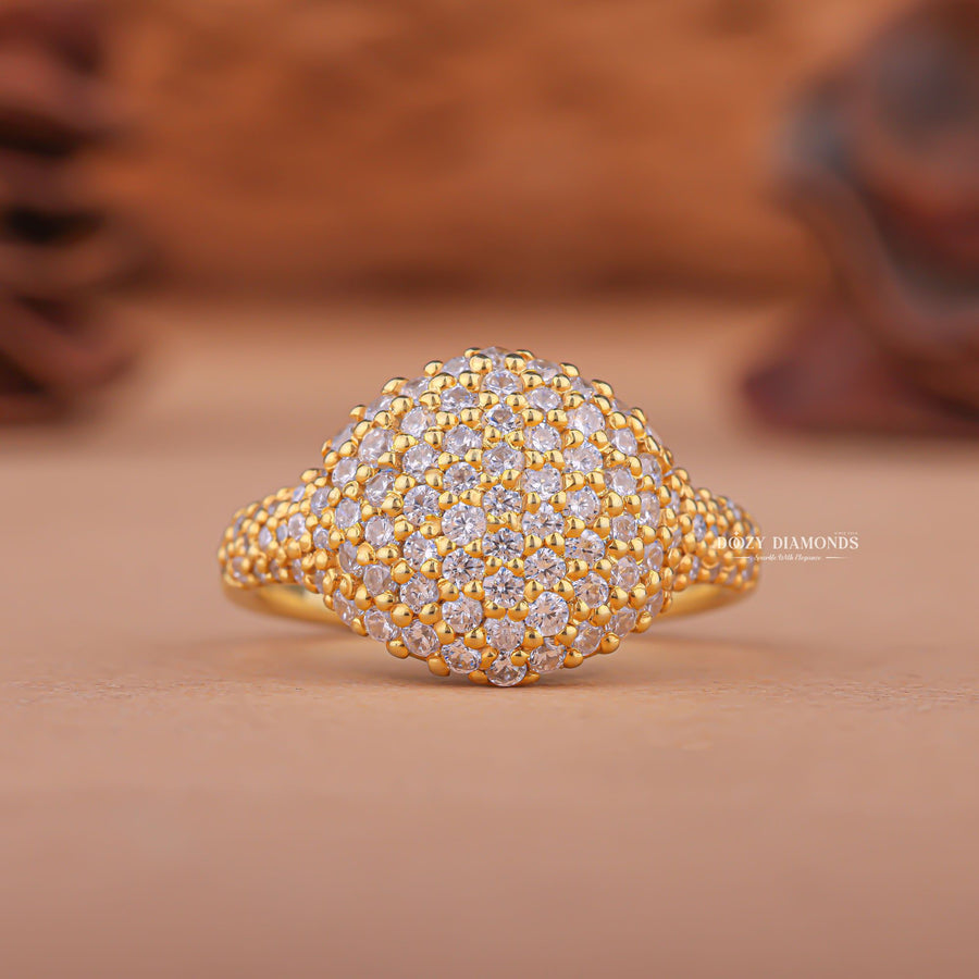 Shop round dome lab grown diamond engagement ring