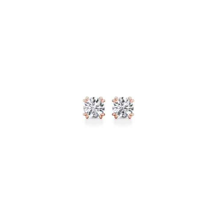Round F - VS1 Lab - Grown Diamond Double Prongs Stud Earrings - Doozy Diamonds