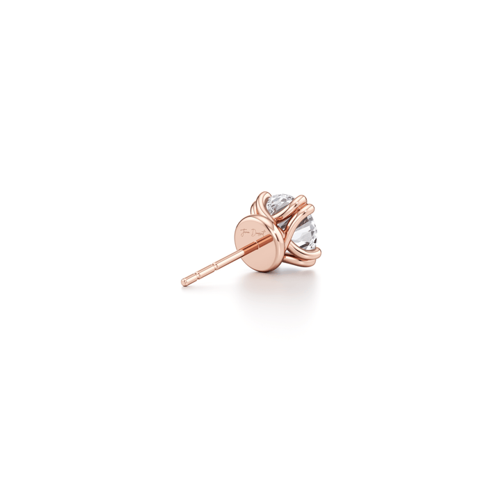 Round F - VS1 Lab - Grown Diamond Double Prongs Stud Earrings - Doozy Diamonds