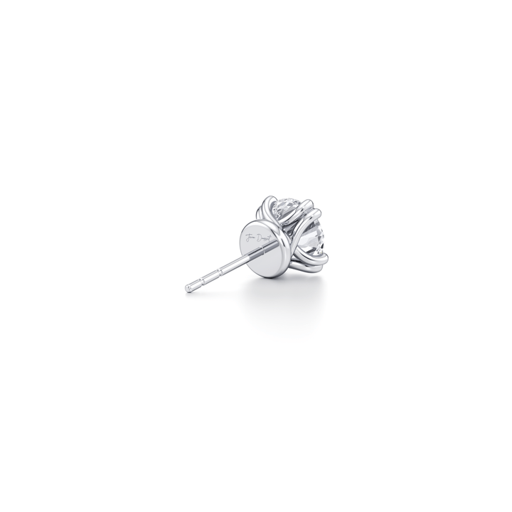 Round F - VS1 Lab - Grown Diamond Double Prongs Stud Earrings - Doozy Diamonds