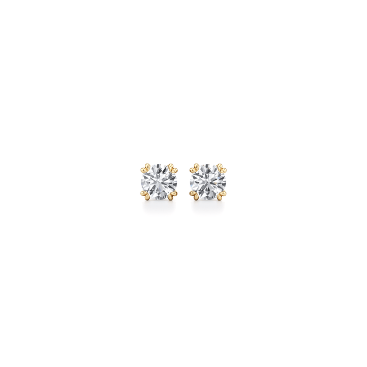Round F - VS1 Lab - Grown Diamond Double Prongs Stud Earrings - Doozy Diamonds