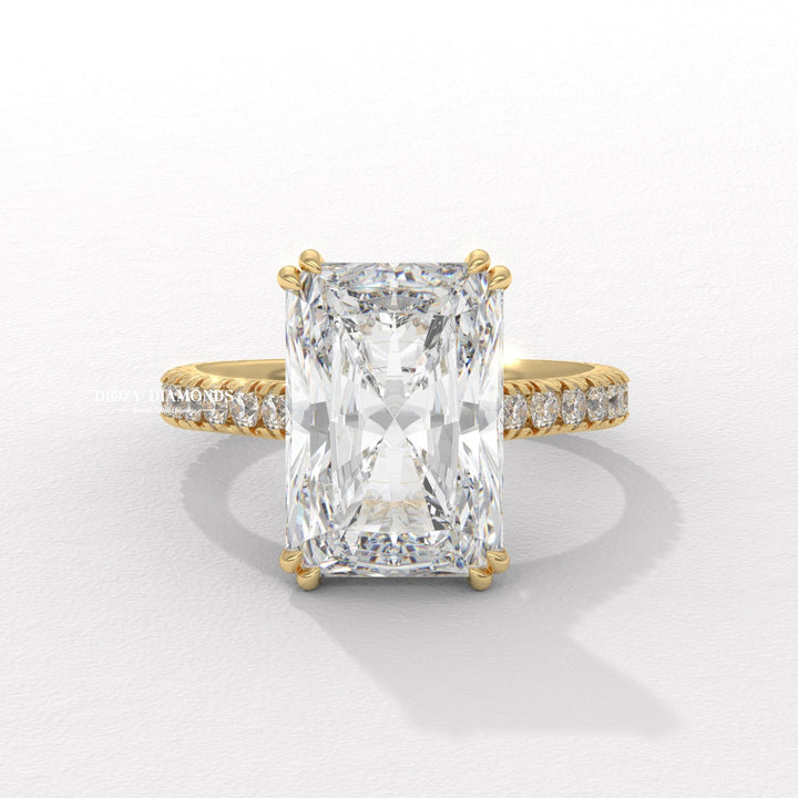 Buy radiant solitaire lab grown diamond engagement ring online