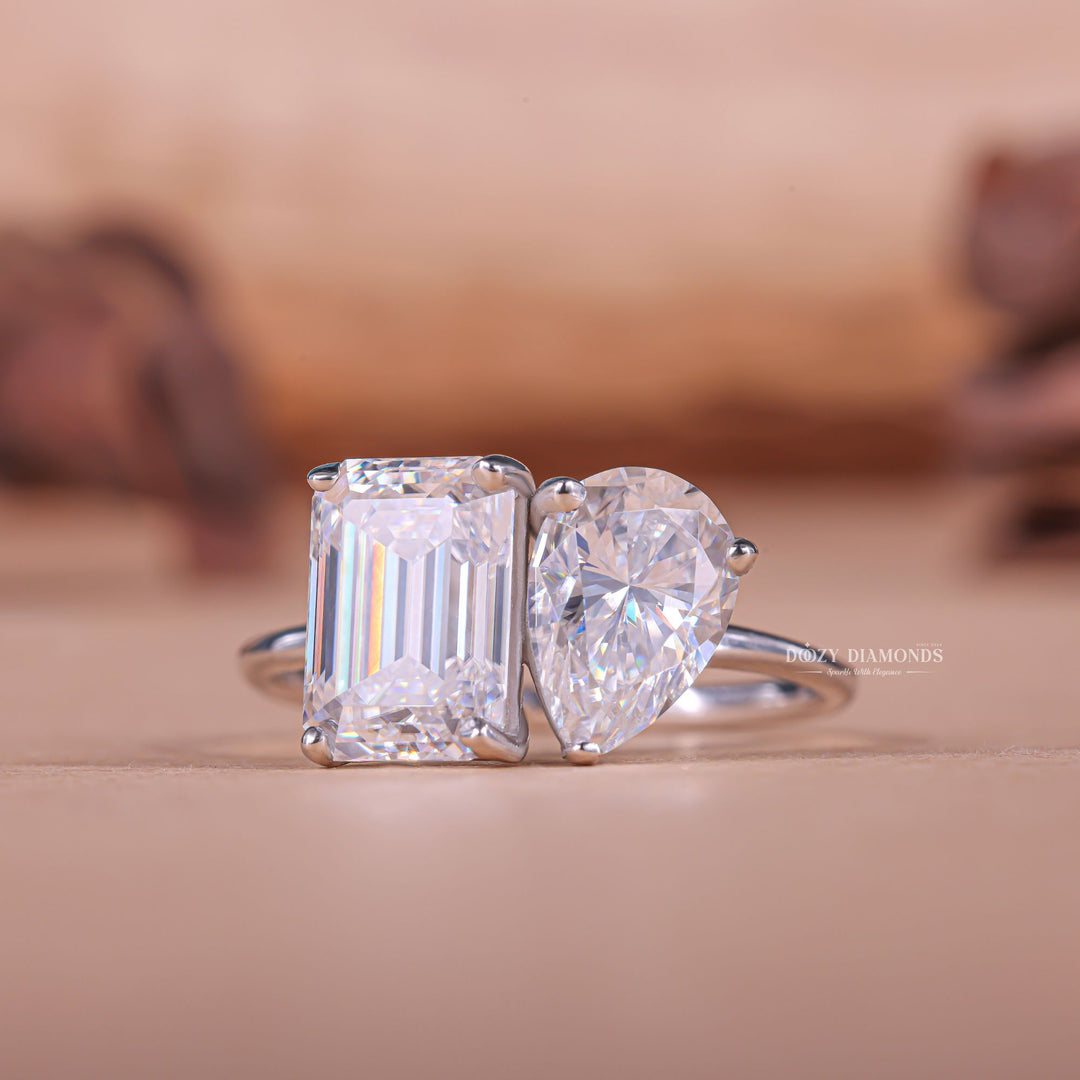Buy 2.0CT pear solitaire lab grown diamond engagement ring online