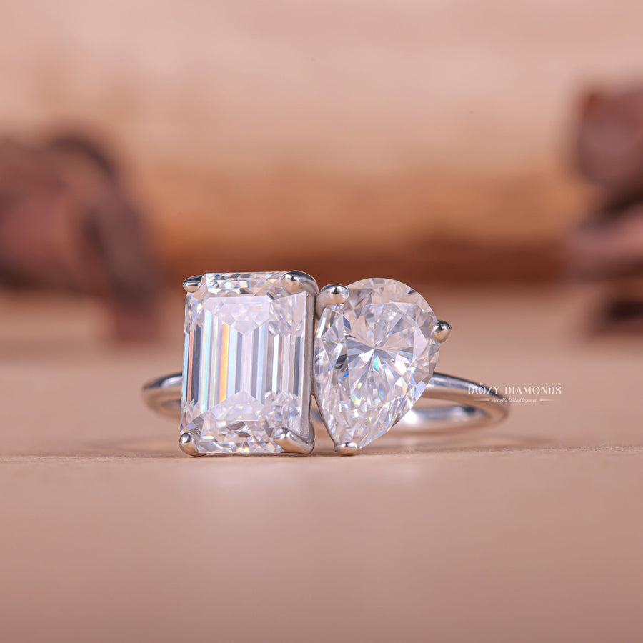 Buy 2.0CT pear solitaire lab grown diamond engagement ring online