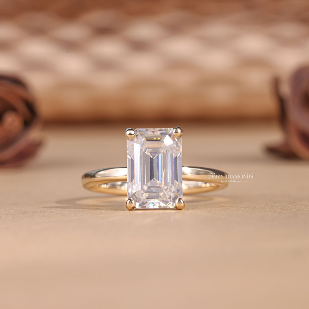 Shop emerald solitaire lab grown diamond engagement ring