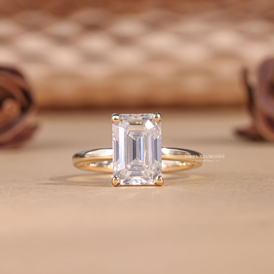 Shop emerald solitaire lab grown diamond engagement ring
