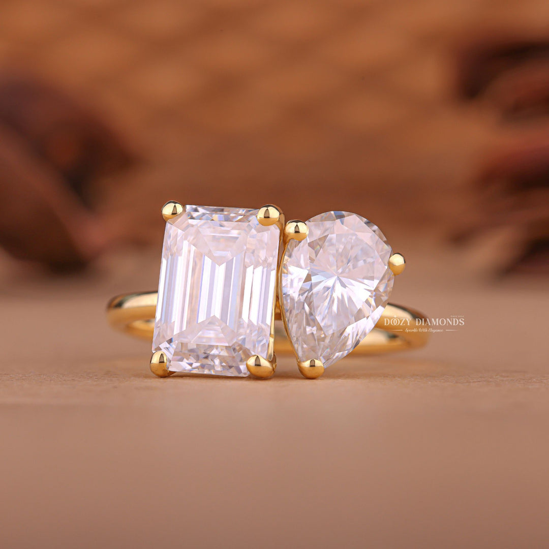 Buy pear solitaire lab grown diamond engagement ring online