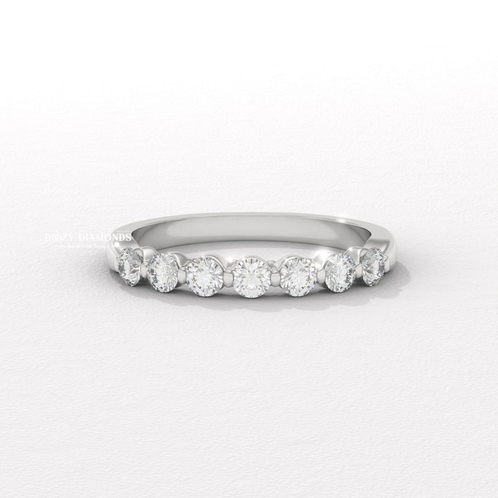 Bubble Stackable diamond wedding band in yellow gold