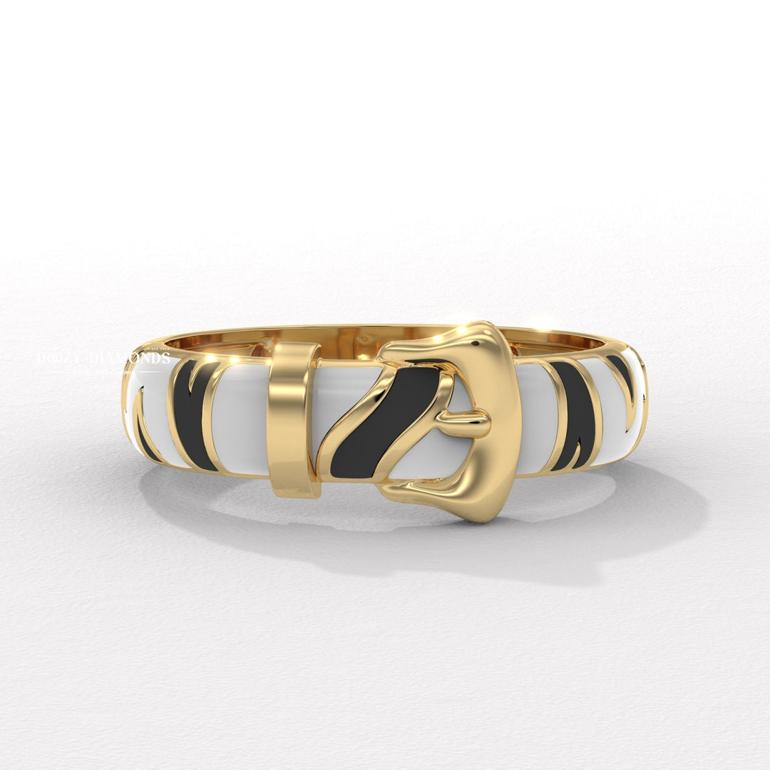 Minimalist Belt Buckle Ring for Men's ~ Unique Band for Men