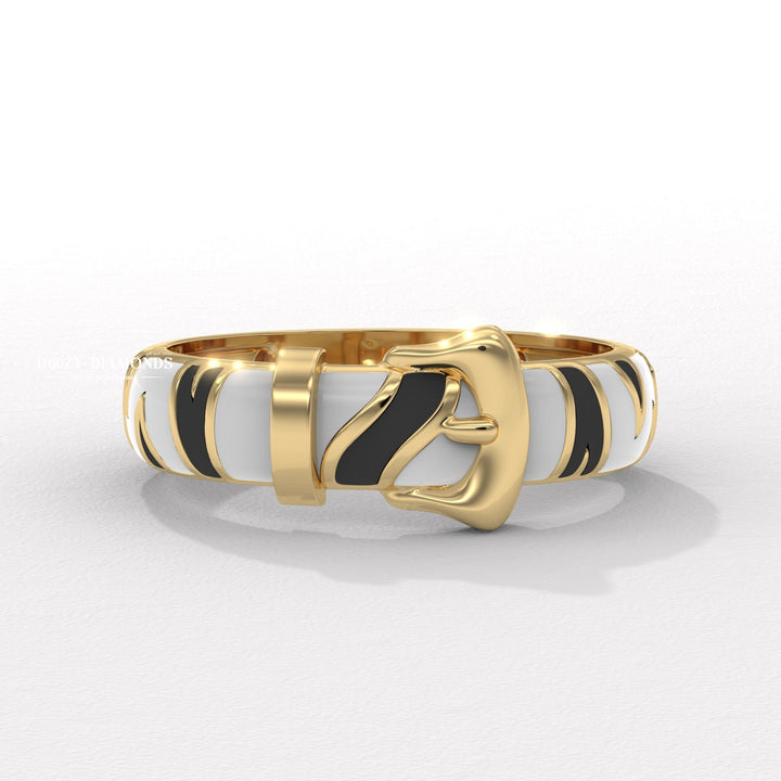 Minimalist Belt Buckle Ring for Men's ~ Unique Band for Men