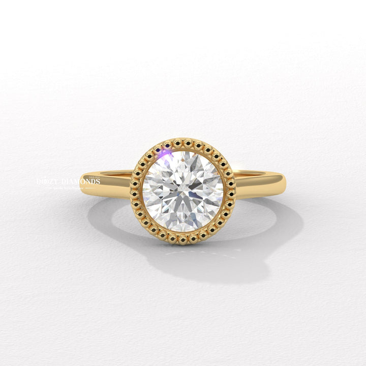 Shop round bezel lab grown diamond engagement ring