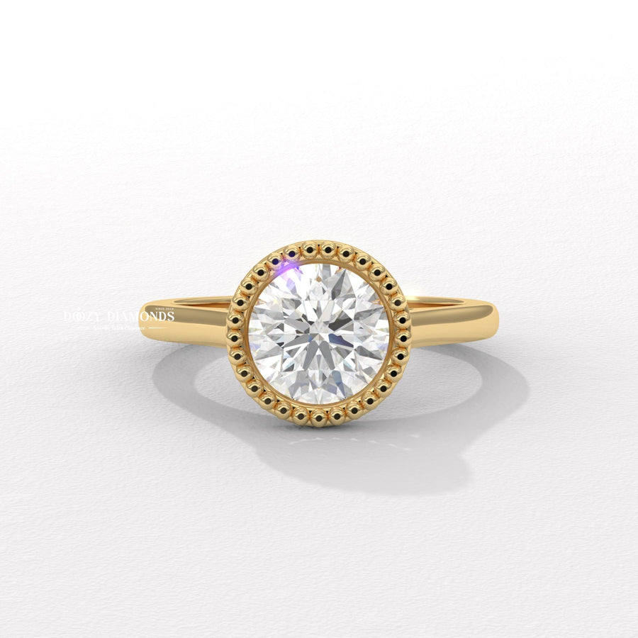 Shop round bezel lab grown diamond engagement ring